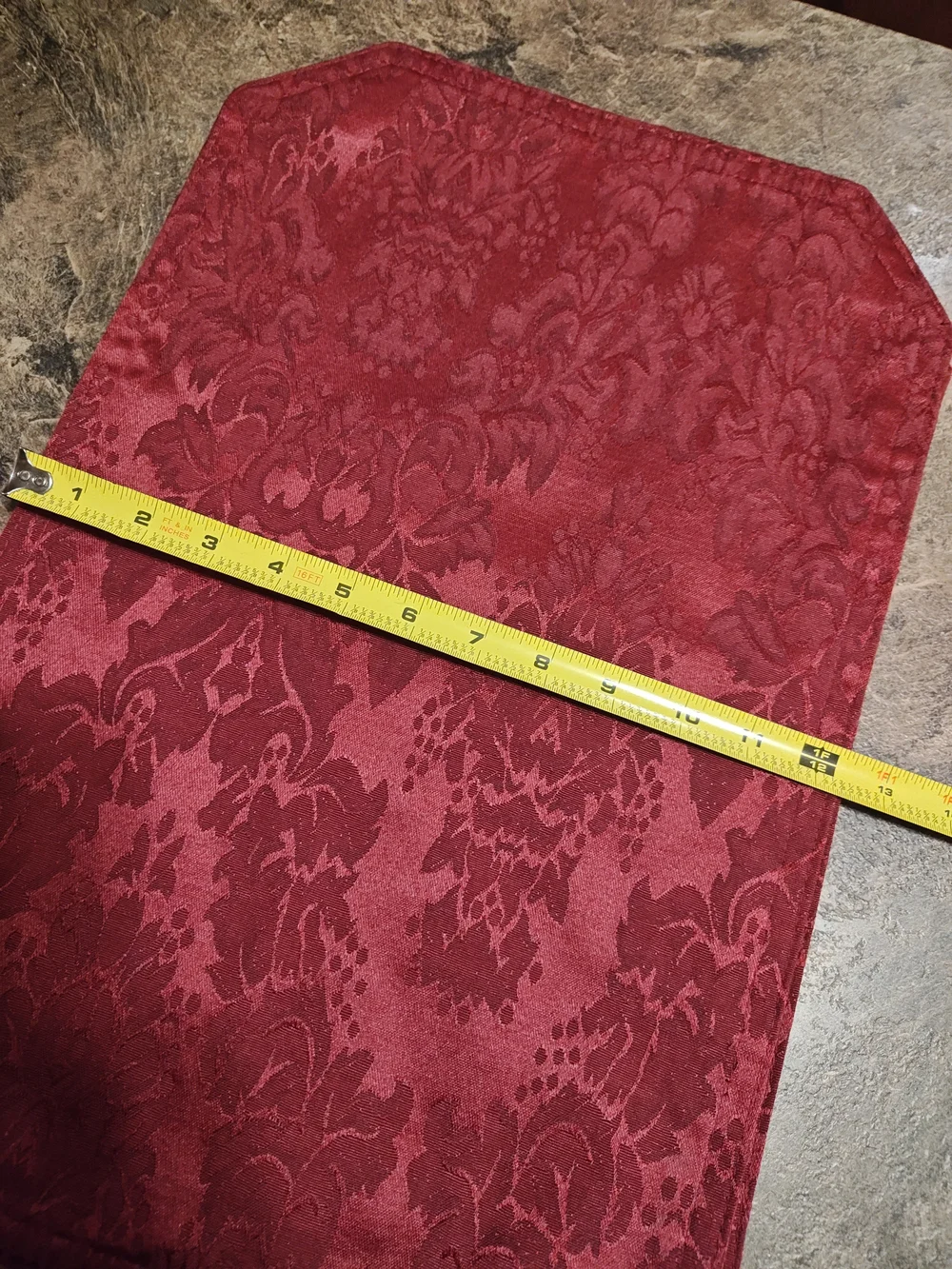 Burgundy Jacquard 4 Placemat Set